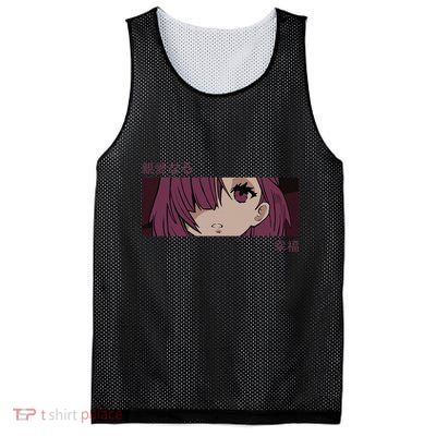 Anime Girl Eyes Japan Culture Art Japanese Aesthetic Mesh Reversible Basketball Jersey Tank