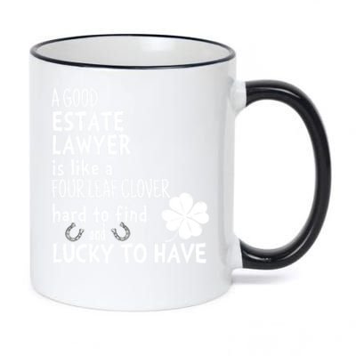 A Good Estate Lawyer Is Like A 4 Leaf Clover St Patricks Gift 11oz Black Color Changing Mug