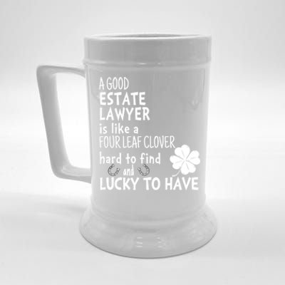 A Good Estate Lawyer Is Like A 4 Leaf Clover St Patricks Gift Beer Stein