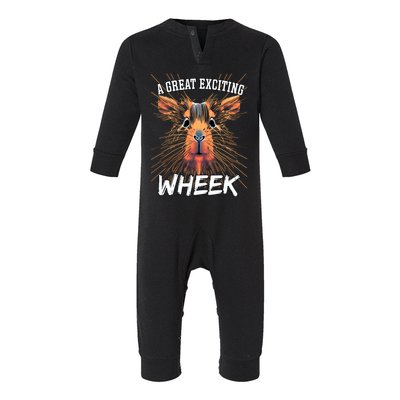 A Great Exciting Week Or Wheek Guinea Pig Gift Infant Fleece One Piece