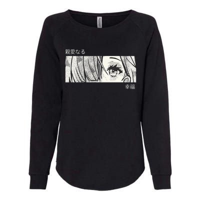 Anime Girl Eyes Japan Culture Art Japanese Aesthetic Womens California Wash Sweatshirt