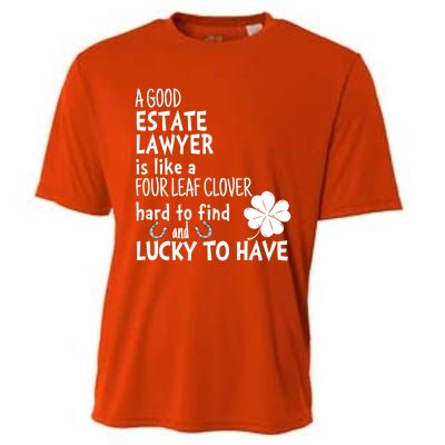 A Good Estate Lawyer Is Like A 4 Leaf Clover St Patricks Gift Cooling Performance Crew T-Shirt