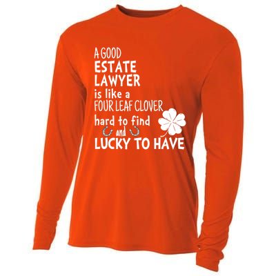 A Good Estate Lawyer Is Like A 4 Leaf Clover St Patricks Gift Cooling Performance Long Sleeve Crew