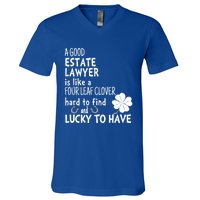 A Good Estate Lawyer Is Like A 4 Leaf Clover St Patricks Gift V-Neck T-Shirt