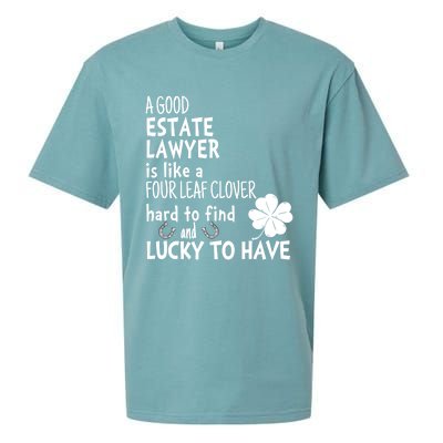 A Good Estate Lawyer Is Like A 4 Leaf Clover St Patricks Gift Sueded Cloud Jersey T-Shirt