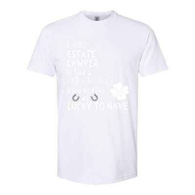 A Good Estate Lawyer Is Like A 4 Leaf Clover St Patricks Gift Softstyle® CVC T-Shirt