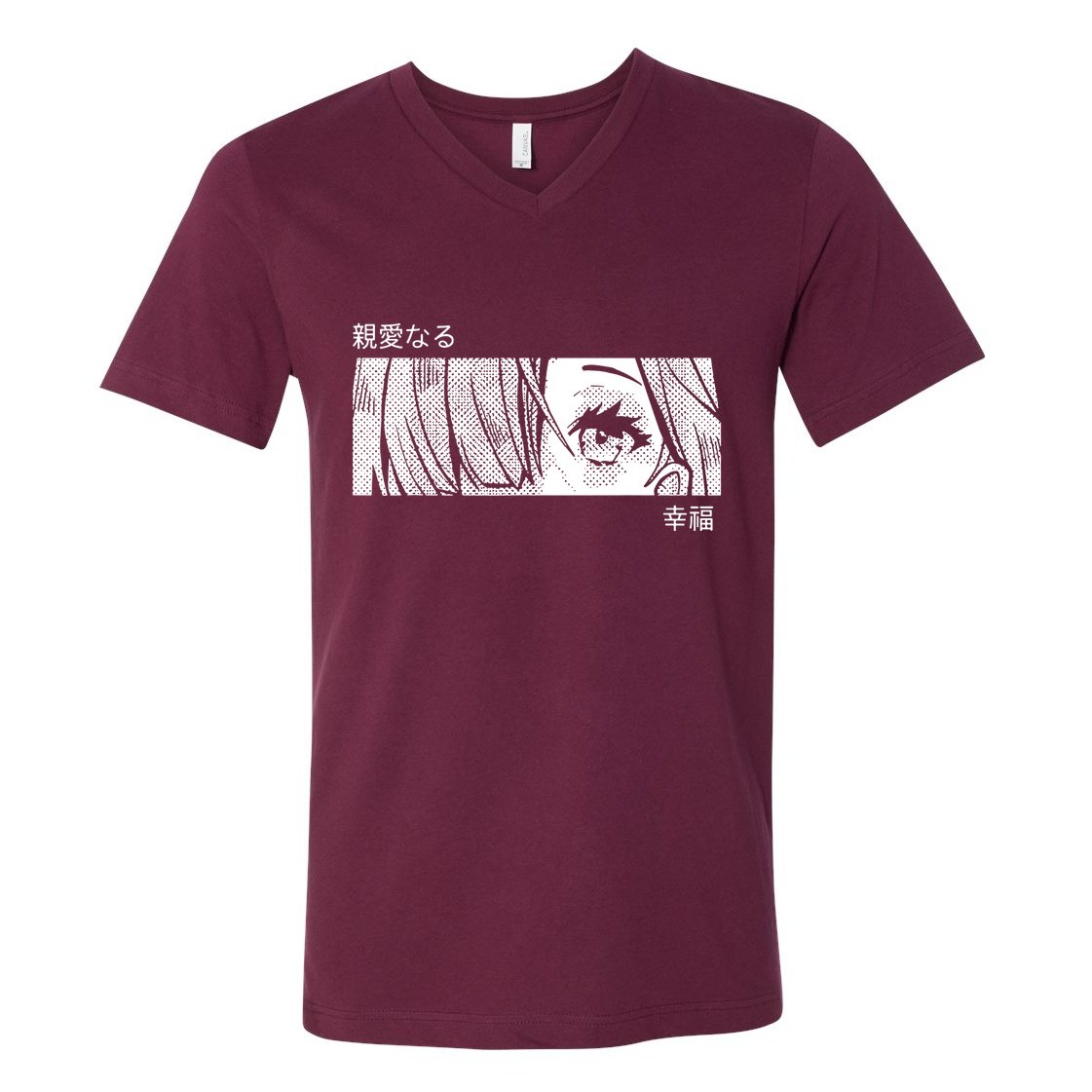 Anime Girl Eyes Cute V-Neck T-Shirt