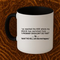 Aged Brain Funny Sarcastic Mug