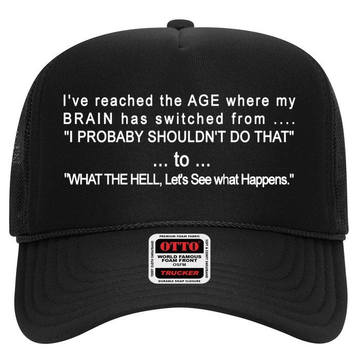 Aged Brain Funny Sarcastic Trucker Hat
