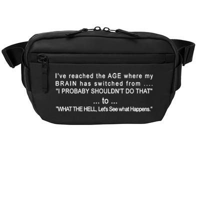 Aged Brain Funny Sarcastic Crossbody Pack