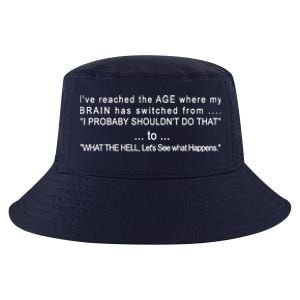 Aged Brain Funny Sarcastic Cool Comfort Performance Bucket Hat