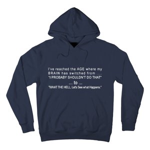 Aged Brain Funny Sarcastic Hoodie