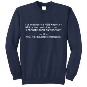 Aged Brain Funny Sarcastic Sweatshirt