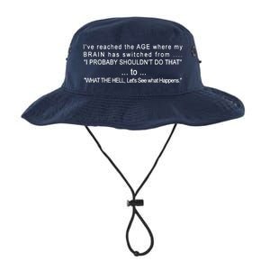 Aged Brain Funny Sarcastic Legacy Cool Fit Booney Bucket Hat