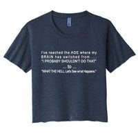 Aged Brain Funny Sarcastic Crop Top