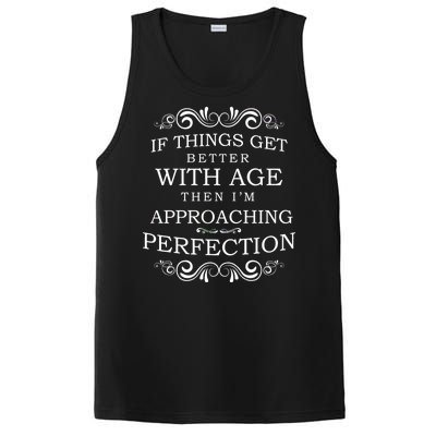 Aged To Perfection Funny Birthday PosiCharge Competitor Tank