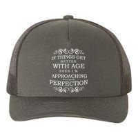 Aged To Perfection Funny Birthday Yupoong Adult 5-Panel Trucker Hat