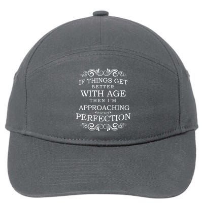 Aged To Perfection Funny Birthday 7-Panel Snapback Hat