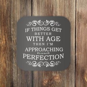 Aged To Perfection Funny Birthday Coaster