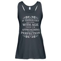 Aged To Perfection Funny Birthday Ladies Essential Flowy Tank