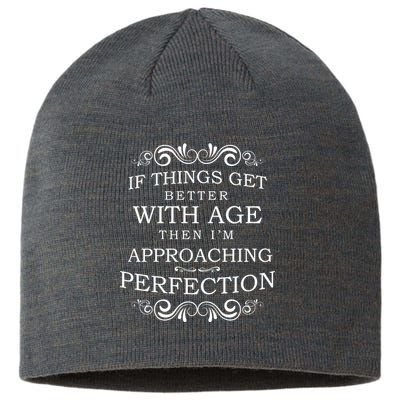 Aged To Perfection Funny Birthday Sustainable Beanie