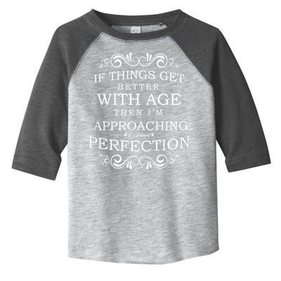 Aged To Perfection Funny Birthday Toddler Fine Jersey T-Shirt