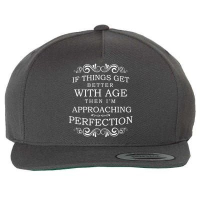 Aged To Perfection Funny Birthday Wool Snapback Cap