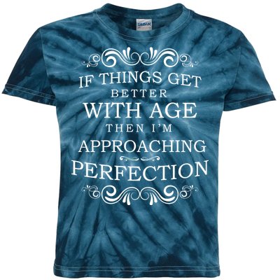 Aged To Perfection Funny Birthday Kids Tie-Dye T-Shirt