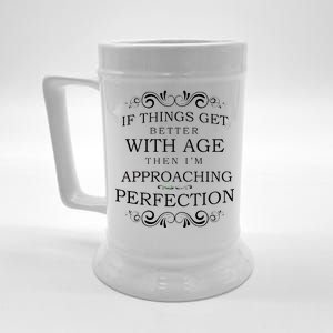 Aged To Perfection Funny Birthday Beer Stein