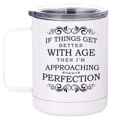 Aged To Perfection Funny Birthday 12 oz Stainless Steel Tumbler Cup