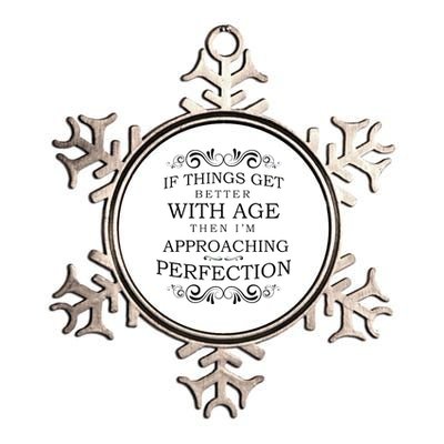 Aged To Perfection Funny Birthday Metallic Star Ornament