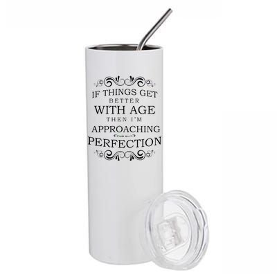 Aged To Perfection Funny Birthday Stainless Steel Tumbler