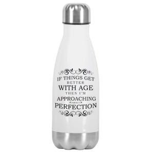 Aged To Perfection Funny Birthday Stainless Steel Insulated Water Bottle