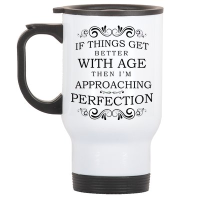 Aged To Perfection Funny Birthday Stainless Steel Travel Mug