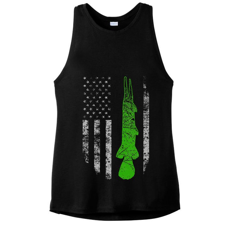 Alligator Gar Flag Alligator Gar Fishing Ladies PosiCharge Tri-Blend Wicking Tank