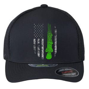 Alligator Gar Flag Alligator Gar Fishing Flexfit Unipanel Trucker Cap