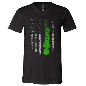 Alligator Gar Flag Alligator Gar Fishing V-Neck T-Shirt