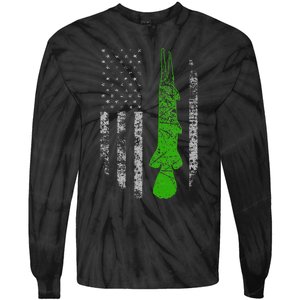 Alligator Gar Flag Alligator Gar Fishing Tie-Dye Long Sleeve Shirt