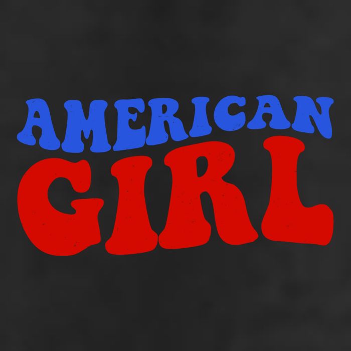 American Girl Fourth Of July 7 Panel Mesh Trucker Snapback Hat
