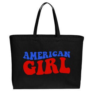 American Girl Fourth Of July Cotton Canvas Jumbo Tote