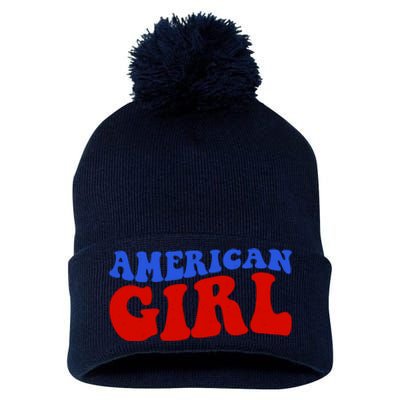 American Girl Fourth Of July Pom Pom 12in Knit Beanie