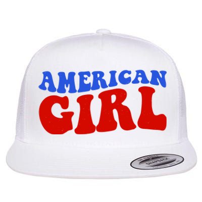 American Girl Fourth Of July Flat Bill Trucker Hat