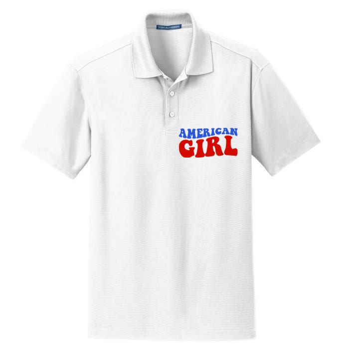 American Girl Fourth Of July Dry Zone Grid Polo