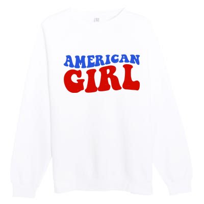 American Girl Fourth Of July Premium Crewneck Sweatshirt