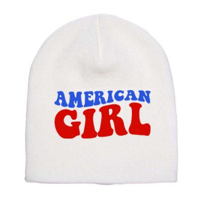 American Girl Fourth Of July Short Acrylic Beanie