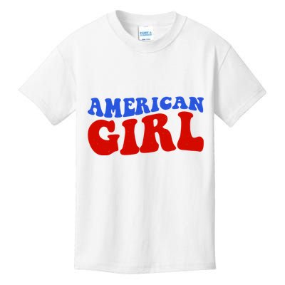 American Girl Fourth Of July Kids T-Shirt