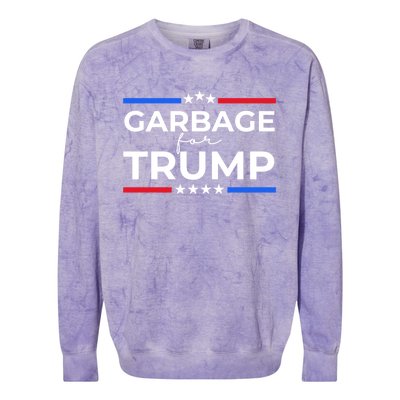 American Garbage For Trump 2024 Colorblast Crewneck Sweatshirt