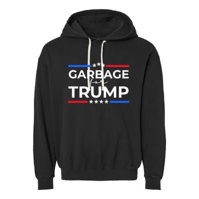 American Garbage For Trump 2024 Garment-Dyed Fleece Hoodie