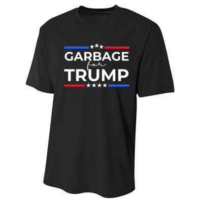 American Garbage For Trump 2024 Performance Sprint T-Shirt