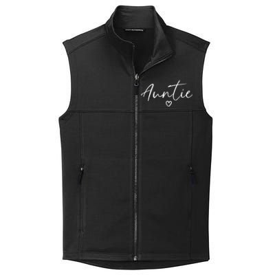 Auntie Gifts For Women Heart MotherS Day Auntie Collective Smooth Fleece Vest